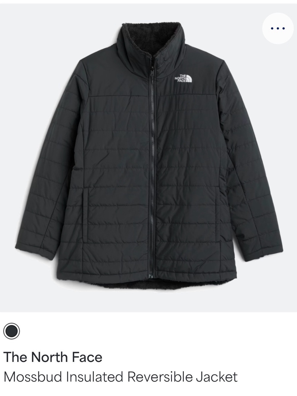 The North Face Black Mossbud Insulated Reversible Jacket